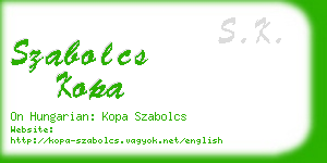 szabolcs kopa business card